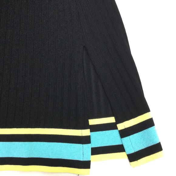 Exclusively Misook Women's Vintage Open Cardigan Duster Black Striped Size L - Picture 4 of 12